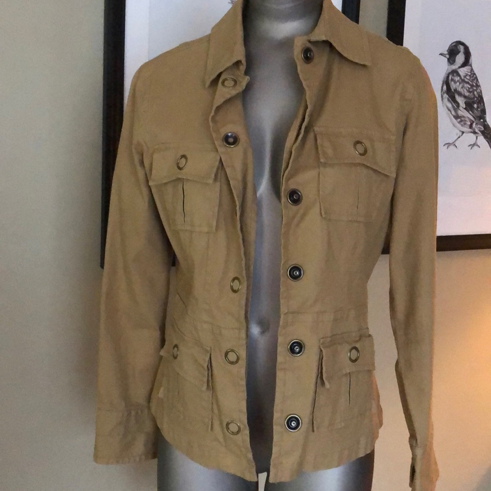 Tan jacket with pockets